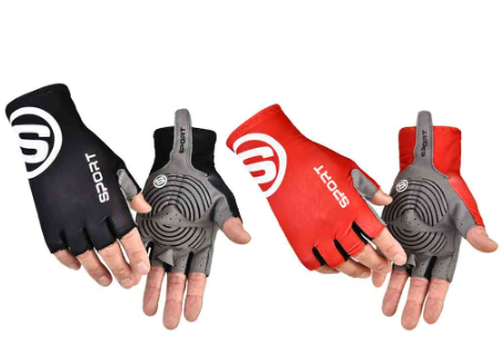 Ice Silk Anti Slip Women Men Gloves Sports Cycling Half Finger Hand Gloves