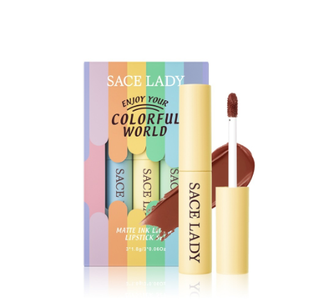SACE LADY Matte Ink Liquid Lipstick Set High Pigment Waterproof Lip Tint Long Lasting Velvet Lips Makeup Bundle