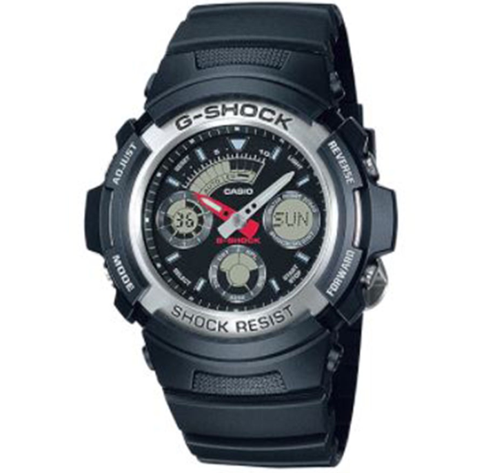 Casio G-Shock Standard Analog-Digital Black Resin Digital Watch For Men CAW-590-1AHDR