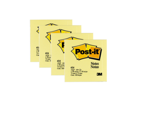 Post It Yellow 3x3in (Pack of 4)