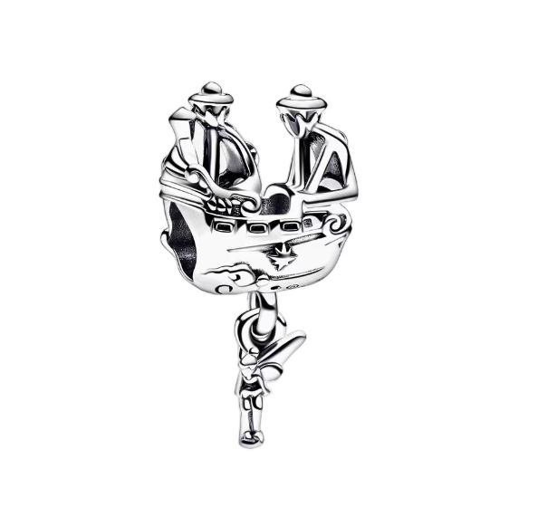 S925 Pandora Disney Series Charm Pendant Pumpkin Car with Beadles Suitable for Pandora Bracelet Exquisite Jewelry Gift s27