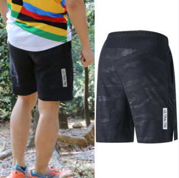 ULTRA-TRI Men Running Shorts Quick Dry Light-reflective Fitness Sports Short Pant