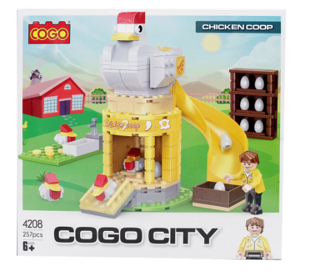 Cogo City Chicken Coop Building Blocks Building Blocks