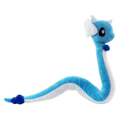 Animation Pokemon Blue Dragonair Plush Doll Soft Stuffed Animals Toy for Kid