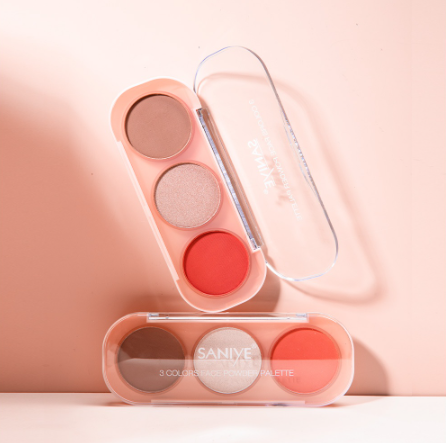 SANIYE 3 Colors Face Blush Matte Natural Makeup Pallet E0358