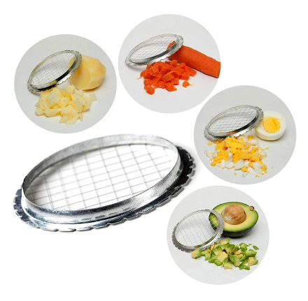 New Kitchen Cutting Gadgets Stainless Steel Egg Slicer Vegetables Fruit Potato Salads Cube Grid Cutter Cheese Device