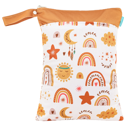 Happyflute Wetbag For Baby Diapers Nappies Waterproof Reusable Diaper Bag With Two Zipper 30cmx40cm S10