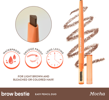 Colourette Brow Bestie in Mocha [Eyebrow Pencil, Long-lasting, Smudge-proof, Waterproof]