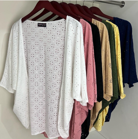 Flattering Tops - CLASSY Kimono COVER UP - Fits Small To Plus Size - Wash and Wear