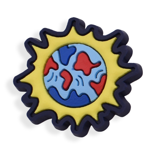 Cartoon Space Rocket Croc Design Jibitz Astronaut Rainbow Jibits Crocks Charm Pins for Men Shoe Accessories Decorations 3