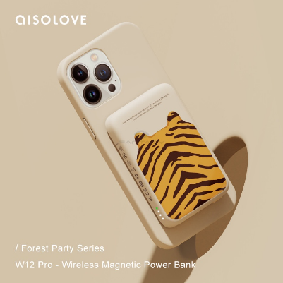 SOLOVE Animal Series Wireless Magnetic PowerBank 10000mAh Personalized Mini Texture Powerbank W12Pro