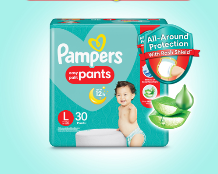 Pampers Baby Dry Pants Diapers Large 30s x 1 pack (30 pcs) - 9-14kg