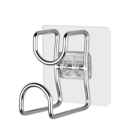 Self Adhesive Hook Washbasin Rack Holder Stainless Steel Nail Storage Hanger for Kitchen Bathroom Hook Waterproof