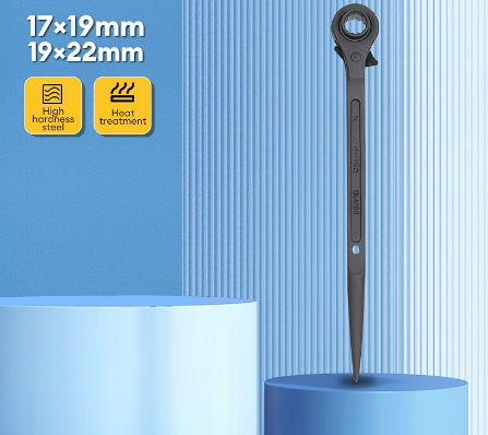 Deli Heavy Duty Pointed Tail Ratchet Wrench Ratchet Socket Wrench Tool Tapered End DL4186/DL4188