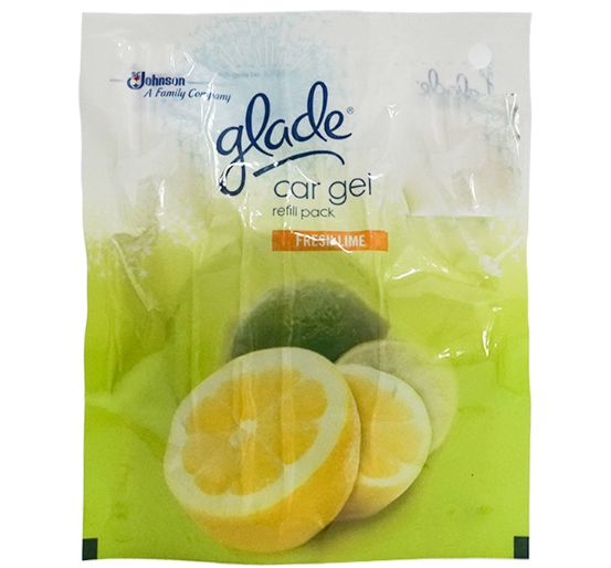 Glade Car Gel Refill Pack Air Freshener 60g (Fresh Lime)