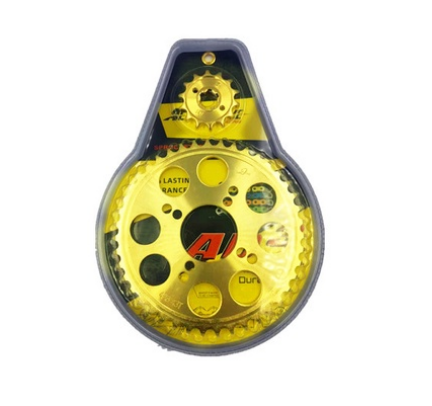 PDD AEROMOTIVE FZ 16/SNIPER 150/RAIDER150 2INL Gold Chain and Sprocket Set