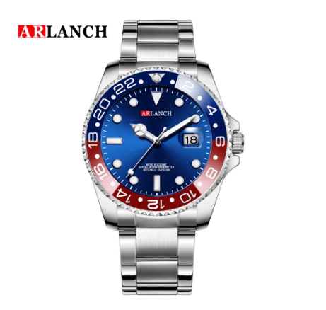 ARLANCH Watch for men Quartz Watch Waterproof Luminous Calendar Stainless Steel Strap AR-306 5