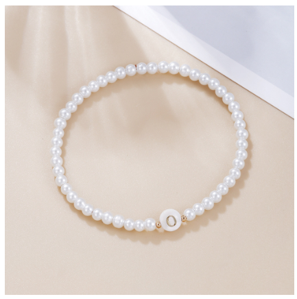 26 Letter Pearl Bracelet for Women Men Fashion Handmade Elastic Friendship Wristband Gift Jewelry O