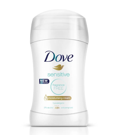 Dove Sensitive Fragrance Free Moisturising Cream Deodorant 40g