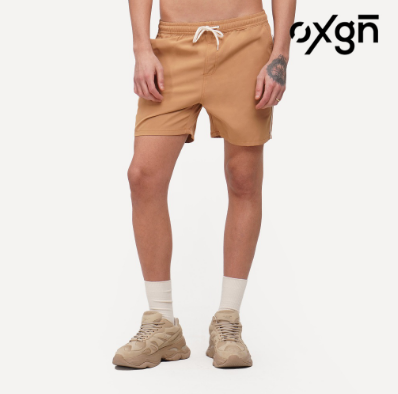 OXGN Urban Fit Shorts For Men (Black/Camel/Light Gray)