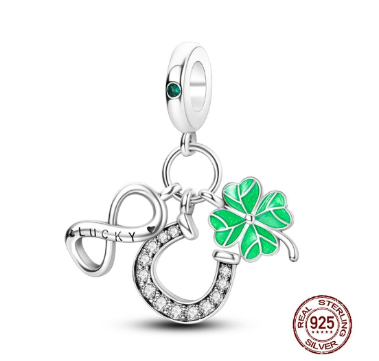 925 Sterling Silver Green Series Tree Cactus Avocado Pendant DIY Charm Beads Fit Original Pandora Charms Bracelet Women Jewelry D26