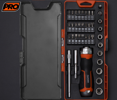 Harden 551238 38 Pcs Ratchet Screwdriver & Bits Set (Professional) Repair Tools Kit 38Pcs Magnetic S