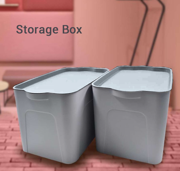2Pc Large Clothes Underwear Storage Box Organizer Plastic Container W/ Lid
