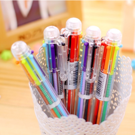 6in1 Multi Colored Pen Ball Pen Stationery Office Pen