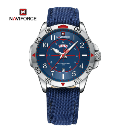 Naviforce Men Brand Fashion Sports LED Analog Digital Quartz Waterproof Wristwatch BLUE