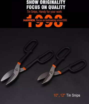 Harden Tin Snips Straight Pattern Tinsnips