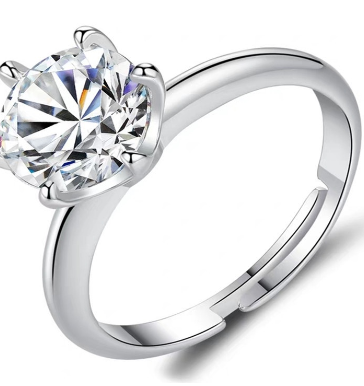 Gold Coated Ring with Zircon Stone for Women