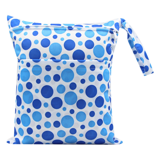 30x37cm Cloth Diaper Wet Dry Bags Double Zipper Mixed Color Printed Portable Waterproof Dag Storage Bag Swimwear Bag C27