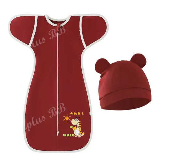 Muslim Swaddle Blanket Hat Set Swaddle Bedding Wrap Blanket Baby Swaddling Newborn Baby Swaddle D10