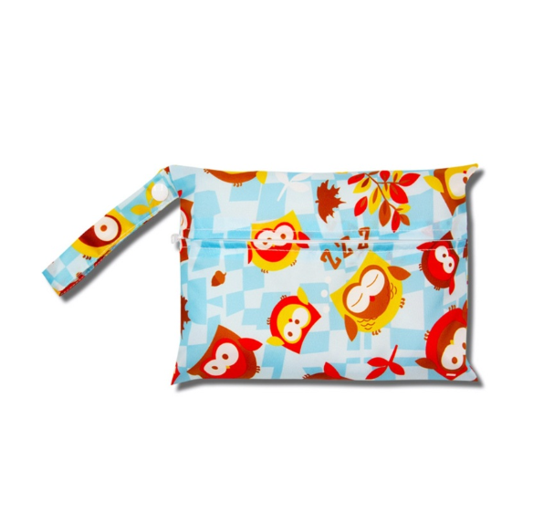 Waterproof Reusable Baby Diaper Bags Cartoon Print Wet Dry Nappy Zipper Handbag Stroller Carry Pack Outdoor Storage DB1