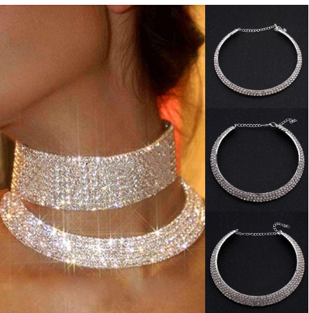 Wedding Rhinestone Choker Necklace