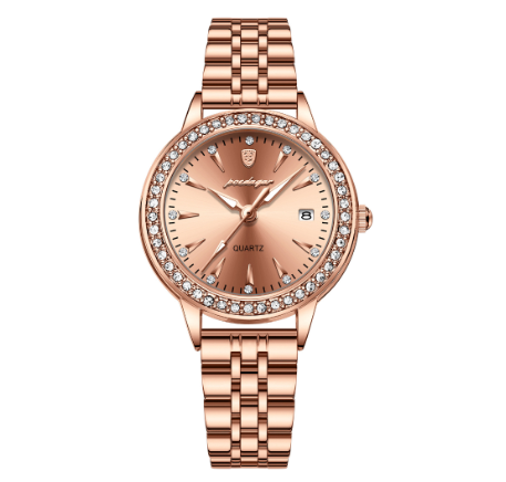 POEDAGAR watch for woman waterproof 2023 sale original korean style new fashion stainless steel quartz diamond watch ROSEGOLD