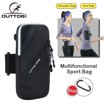 Outtobe Sports Arm Bag Fitness Reflective Pouch Sport Bag Running Arm Bag Waterproof Mobile Phone Bag Waist Bag Shoulder Bag