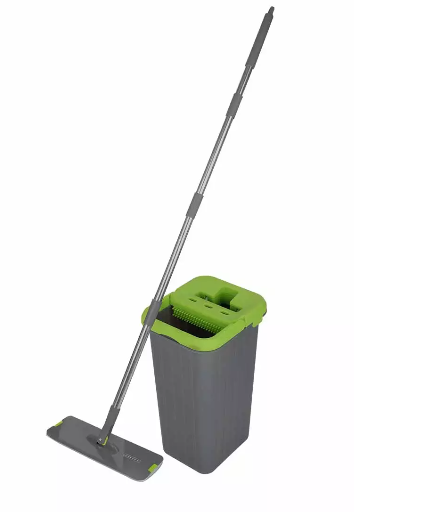 SCRUBZ Flat Mop w/ Bucket 21x18x36cm Microfiber 360ᴼ