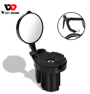 WEST BIKING Bicycle Rear View Mirror Wide Angle Mtb Road Handlebar 360 Rotation Adjustable Cycling Rear View