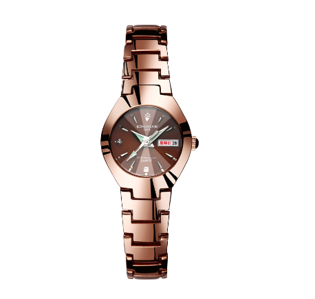 New automatic quartz watch non mechanical tungsten steel strip lovers watch luminous double movement calendar male Watch F002