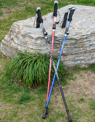 Trekking Pole Ski Aluminum Alloy Ultra-Light Retractable Folding Hiking Climbing Walking