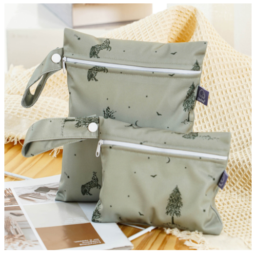 Reusable Waterproof Wet Bag Perfect For Cloth Diapers Breast Pump Parts Beach Pool Gym Stroller C3