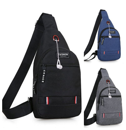 YQY #1142 Fashion Canvas Sling Shoulder Cross Bag Mens Chest Cross Body Bag