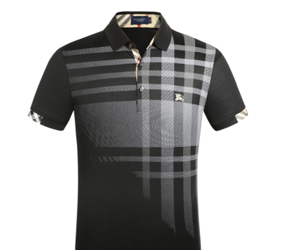 Men Polo Shirt Bur_berry Short Sleeve Polo Shirt Cotton Casual Shirt With Classic Plaid Pattern