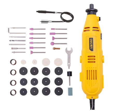 Deli Electric Grinder Tool Polishing Engraving Kit Mini Electric Drill Set for Cutting Polishing
