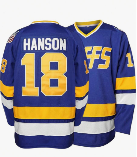 1pc Men's #18 Blue Breathable Embroidery Sewing Ice Hockey Jersey Sweatshirt Gym Clothes Men Basic T Shirt