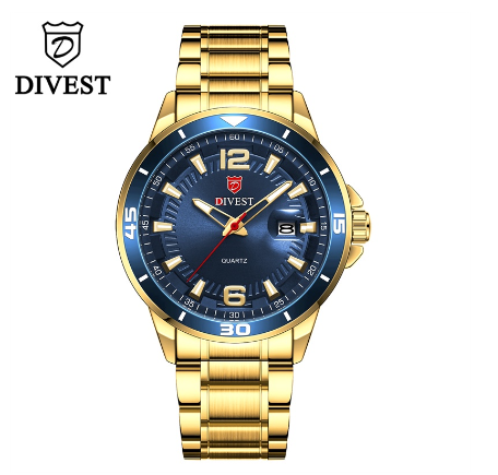 DIVEST Watch Men Brand Top Luxury Fashion Business Casual Stainless Steel Men's Watches Quartz Original Waterproof 9025 M4