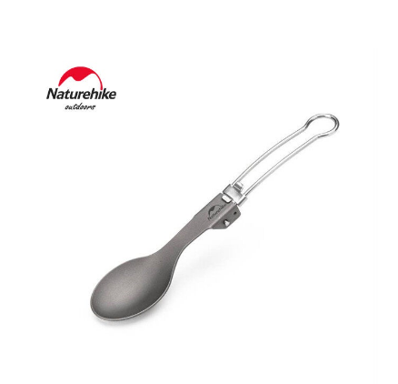 Naturehike Outdoor Titanium Alloy Portable Tableware Travel Spoon Fork Picnic Portable Folding Tableware