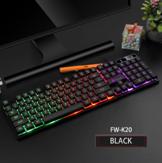 FIREWOLF K20 K25 Rainbow LED Gaming Keyboard Multi-Media Online Exclusive Edition