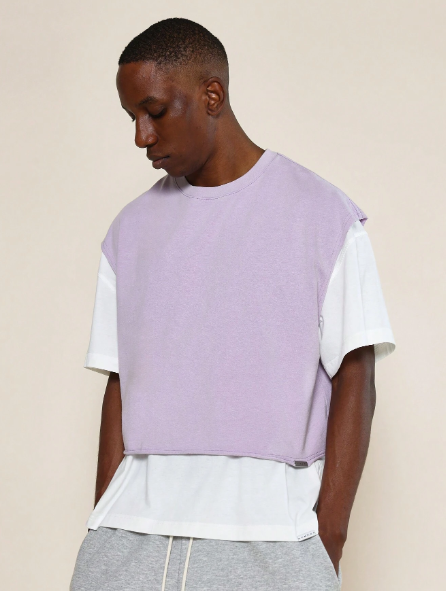 SUMWON Boxy Raw Edge Washed Essential Tank Top